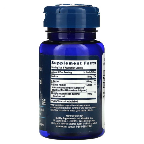 Mitochondrial Basics with PQQ 30 вег капсул (Life Extension) фото 2