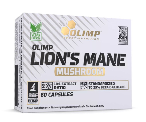 Lion's Mane Mushroom 500 mg (Гриб Львиная Грива(ежовик гребенчатый)) 60 капсул (Olimp)