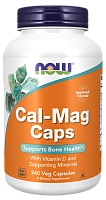 Cal-Mag Caps (Кальций и Магний) 240 вег капс (Now Foods)