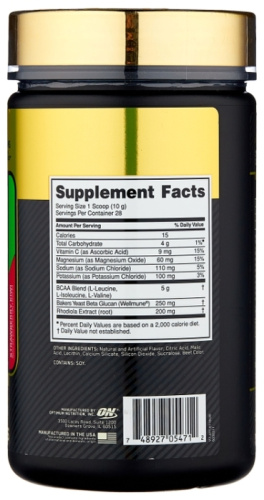 Gold Standard BCAA 280 г (Optimum Nutrition) срок до 02/21 фото 2