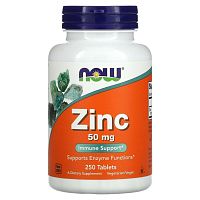 Zinc Gluсonate 50 mg (Цинк глюконат 50 мг) 250 табл (Now Foods)