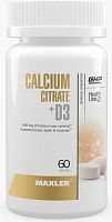 Calcium Citrate + Vitamin D3 (Цитрат кальция + витамин Д3) 60 таблеток (Maxler)