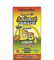 Source of Life Animal Parade Vitamin D3 апельсин 200 МЕ 10 мл (NaturesPlus) срок 06.22