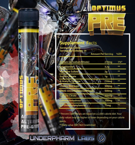 Optimus Pre Shot 25 мл 1 ампула (Underpharm Labs)_