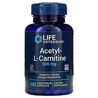 Acetyl L-Carnitine 500 мг (Ацетил L-карнитин) 100 вег капсул (Life Extension)