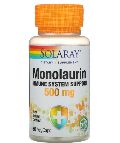 Monolaurin 500 mg (Монолаурин 500 мг) 60 вег капсул (Solaray) фото 3