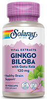Ginkgo Biloba Extract 120 mg Gotu Kola (Гинкго Билоба и Готу Кола 120/180 мг) 30 вег капс (Solaray)