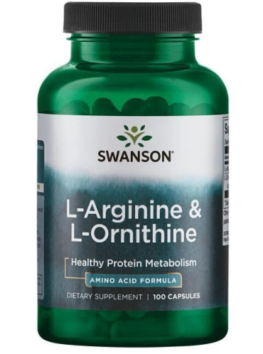 L-Arginine & L-Ornithine (Л-Аргинин и Л-Оринитин) 100 капсул (Swanson)