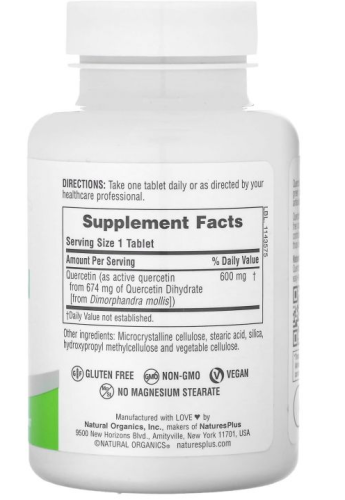 Pro Quercetin 600 mg (Кверцетин 600 мг) 60 таблеток (NaturesPlus) фото 2