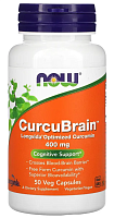 CurcuBrain Longvida 400 мг (Экстракт Куркумина) 50 вег капс (Now Foods)