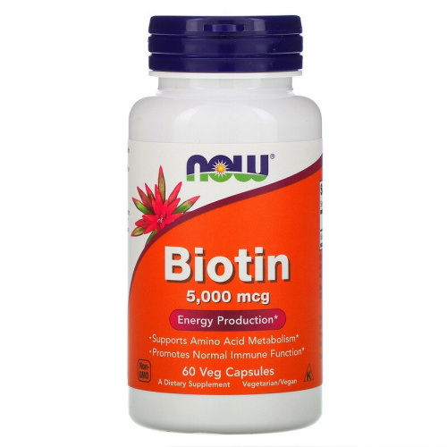 Biotin 5000 мкг (Биотин) 60 капсул (Now Foods)