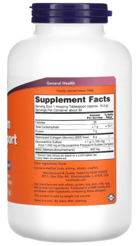 Collagen Joint Support Powder (Коллаген) 312 г (Now Foods) фото 2