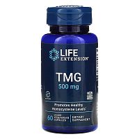 TMG 500 мг (Триметилглицин) 60 жидких вегетарианских капсул (Life Extension)