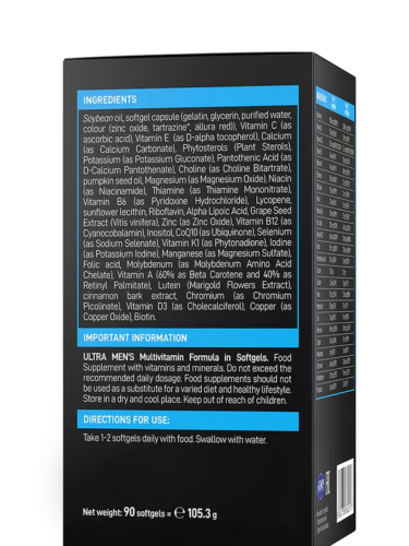 Ultra Men's Multivitamin Formula 90 softgels (VP Lab) фото 3
