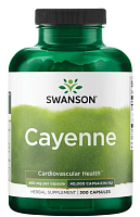 Cayenne (Каенский перец 40 000 капсаицина HU) 450 мг 300 капсул (Swanson)
