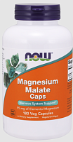 Magnesium Malate CAPS (Магний Малат) 180 вег капс (Now Foods) Деформированная упаковка