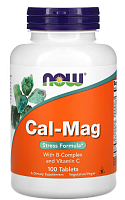Cal-Mag Stress Formula with B-Complex and Vitamin C (формула стресса) 100 таблеток (Now Foods)