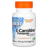 L-Carnitine Fumarate 855 (L-карнитин Фумарат) 60 вег капсул (Doctor's Best)