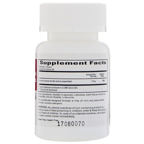 Ferritin 5 mg (Ферритин 5 мг) 60 капсул (Cardiovascular Research) фото 2