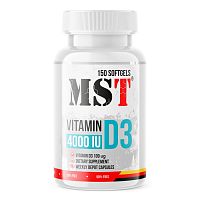 Vitamin D-3 4000 МЕ (Витамин Д-3 100 мкг) 150 мягких капс (MST) срок 11.09.22