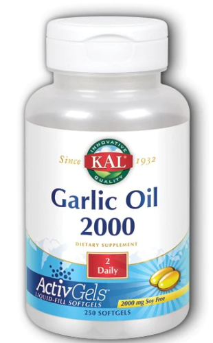 Garlic Oil 2000 мг (Чесночное Масло) 250 гелевых капсул (KAL)
