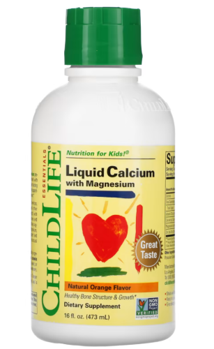 Liquid Calcium with Magnesium срок 06.2025 (473 ml) (Жидкий кальций и магний) 473 мл (ChildLife)