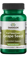 Grape Seed 380 мг (Экстракт Виноградной Косточки) 100 капсул (Swanson)