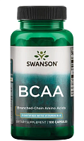 BCAA (Аминокислоты с разветвленной цепью) 100 капсул (Swanson)