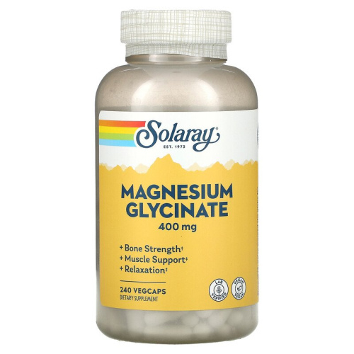 Magnesium Glycinate 400 мг (Глицинат Магния) 240 капсул (Solaray)
