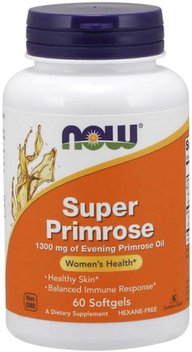 Super Primrose 1300 мг (Масло Примулы Вечерней) 60 капс (Now Foods)