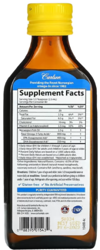 Kid's The Very Finest Fish Oil (самый лучший рыбий жир для детей) 800 мг 200 мл (Carlson) фото 2