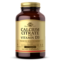 Calcium Citrate with Vitamin D3 (Цитрат Кальция c витамином D3) 120 таблеток (Solgar)
