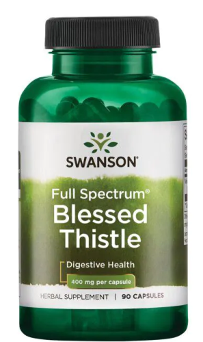 Full Spectrum Blessed Thistle (Полный спектр благословенного чертополоха) 400 мг 90 капсул (Swanson)
