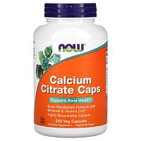 Calcium Citrate Caps  (Цитрат кальция ) 240 вег капс (Now Foods)