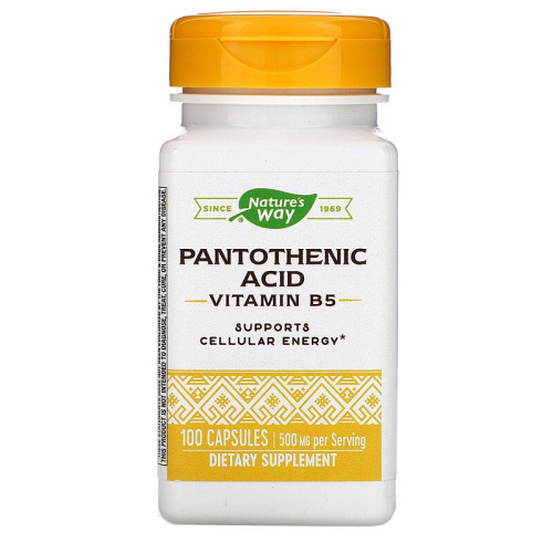 Pantotenic Acid (Пантотеновая кислота витамин B5) 500 мг 100 капсул (Nature's Way)
