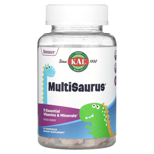 MultiSaurus витамины и микроэлементы 60 жевательных таблеток (KAL)
