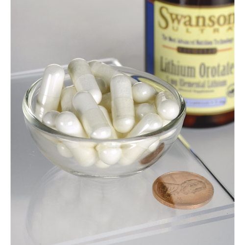 Lithium Orotate 5 mg (Литий Оротат 5 мг) 60 вег капсул (Swanson) фото 2