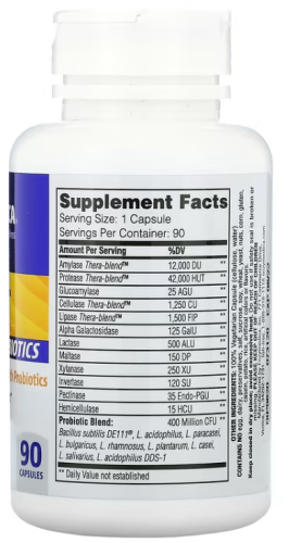 Digest + Probiotics (Пищеварительные ферменты с пробиотиками) 90 капсул (Enzymedica) фото 2