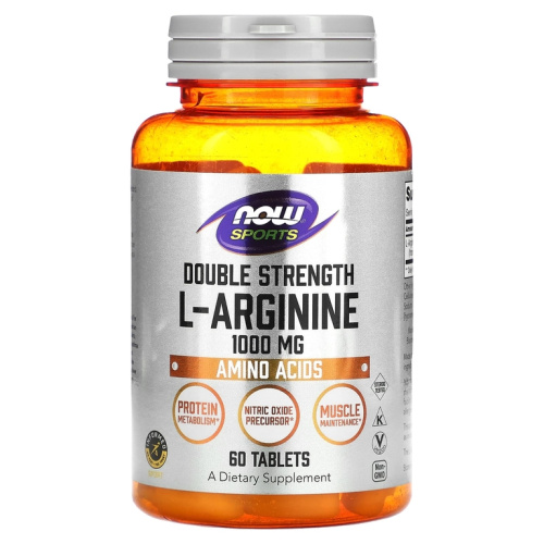 L-Arginine 1000 мг (L-Аргинин) 60 таблеток (Now Foods)