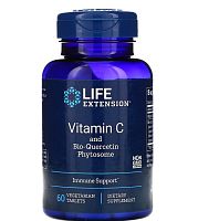 Vitamin C & Bio-Quercetin Phytosome (Витамин C с фитосомами биокверцетина) 60 табл. (Life Extension)