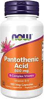 Pantothenic Acid, Vitamin B-5 500 мг (Пантотеновая кислота) 100 капс (Now Foods)