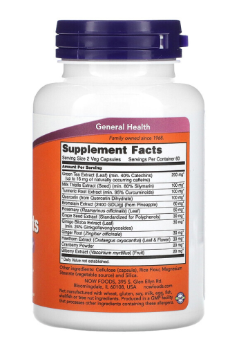 Super Antioxidants (Супер Антиоксидант) 120 капсул (Now Foods) фото 2