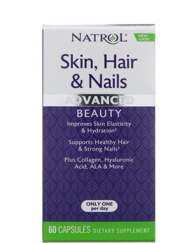 Skin Hair & Nails Advanced Beauty капс. №60 (Natrol) фото 3