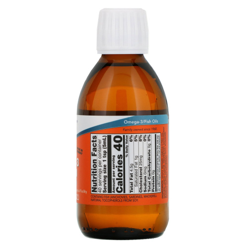 Liquid Omega-3 Fish Oil 200 мл со вкусом лимона (Now Foods) фото 2
