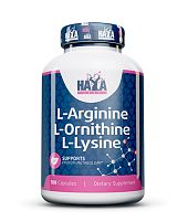 L-Arginine  L-Ornithine  L-Lysine 100 капсул (Haya Labs)
