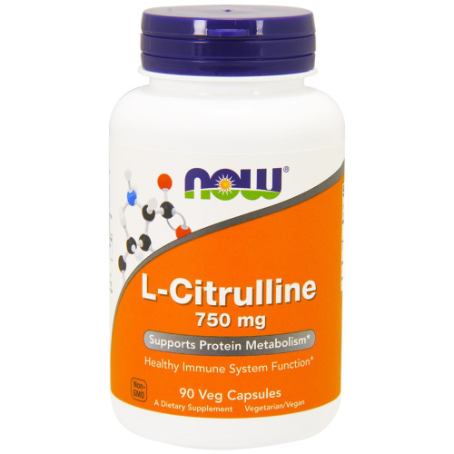 L-Citrulline 750 мг (L-Цитруллин)  90 капсул (Now Foods) срок 05/2022