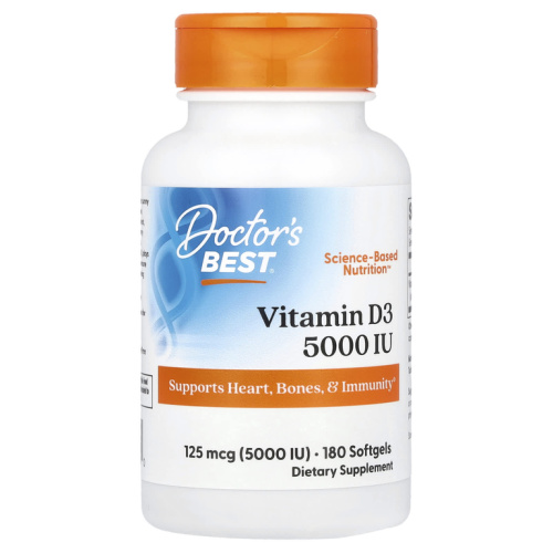 Vitamin D3 5000 IU 180 капсул (Doctor`s Best)