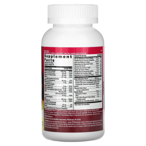 Teen Multivitamin for Girls 12-17 (Мультивитамины для подростков девочек 12-17) 120 таблеток (GNC) фото 2