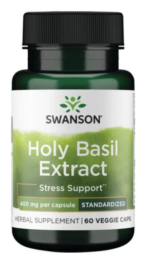 Holy Basil Extract (экстракт священного базилика стандартизированный) 400 мг 60 вег капсул (Swanson)