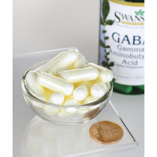 GABA 500 mg (ГАМК 500 мг) 100 вег капсул (Swanson) фото 3